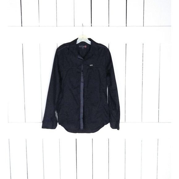 Vintage 90s mens Guess black long sleeve button down shirt - Picture 1 of 4